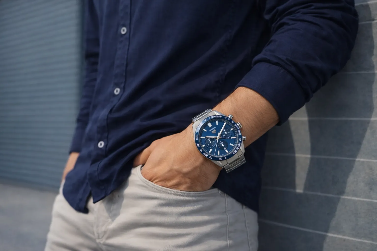 Tag Heuer Carrera blue dial replica watch casual wrist wear outdoor styleslider_item_3