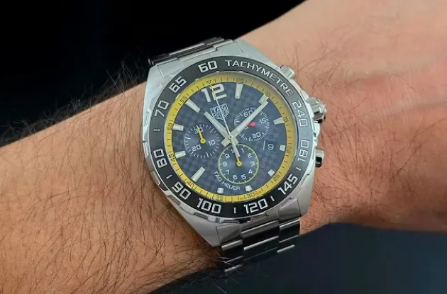 TAG Heuer Formula 1 chronograph watch on men's wrist