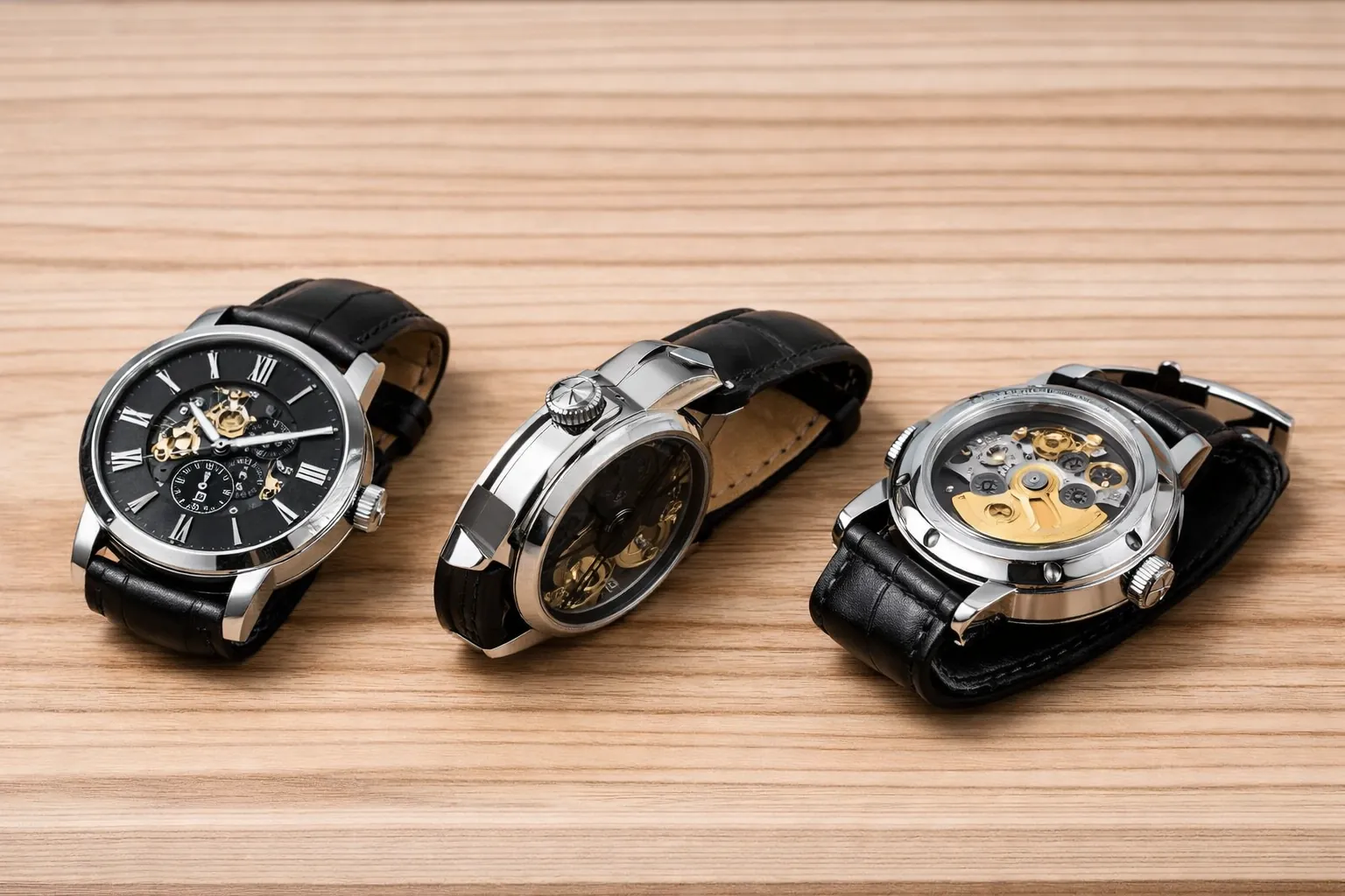 Watch placed in different positions to illustrate positional variance