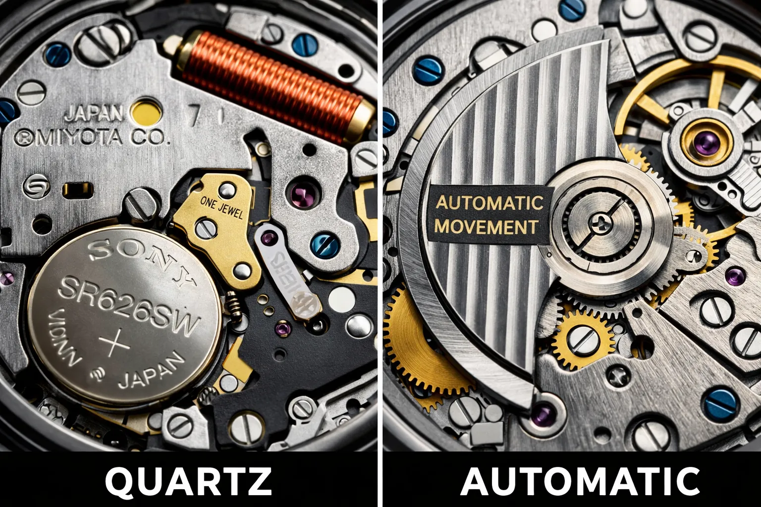 quartz vs automatic movement comparison tag heuer replica durability internal structure