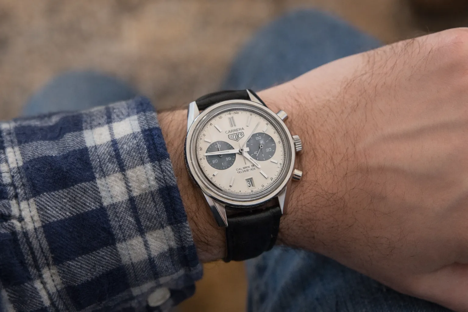 tag heuer carrera replica on wrist casual daily wear showing real life usage and comfort