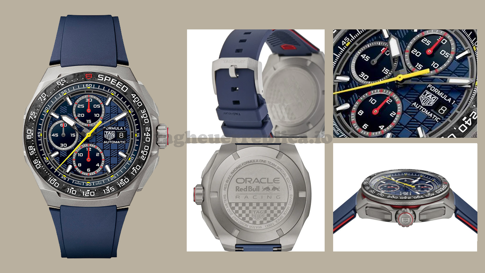 Replica TAG Heuer Formula 1 CBZ2080.FT8091 Oracle Red Bull Racing 20th Anniversary 44mm Calibre 16 Sport Watch - Detailed image
