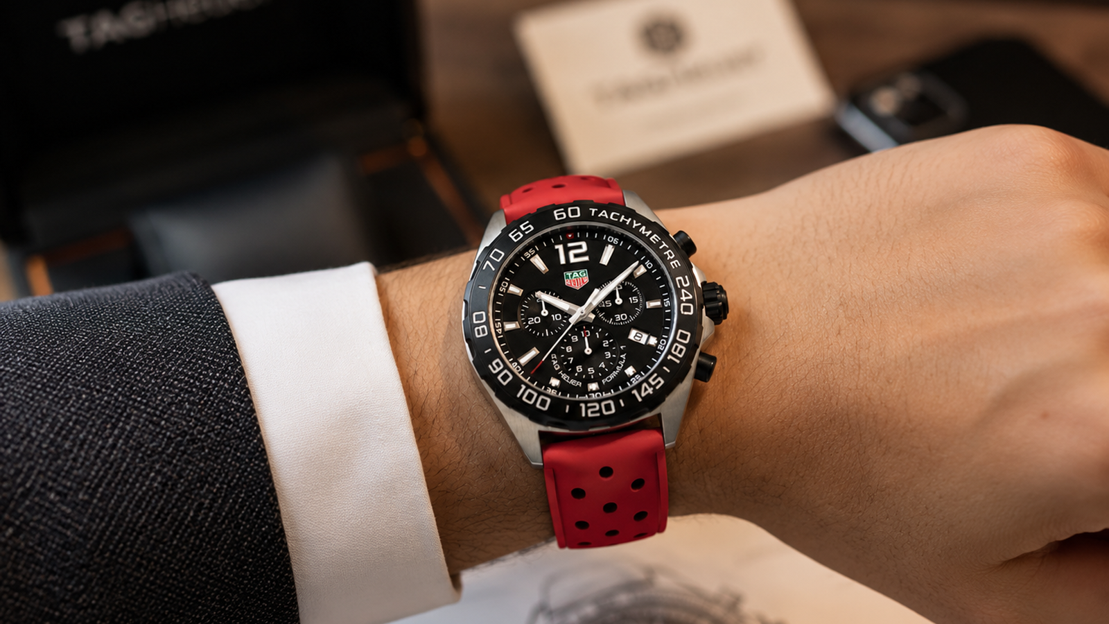 Luxury watch on wrist with focus on design, authenticity, and buyer decision making