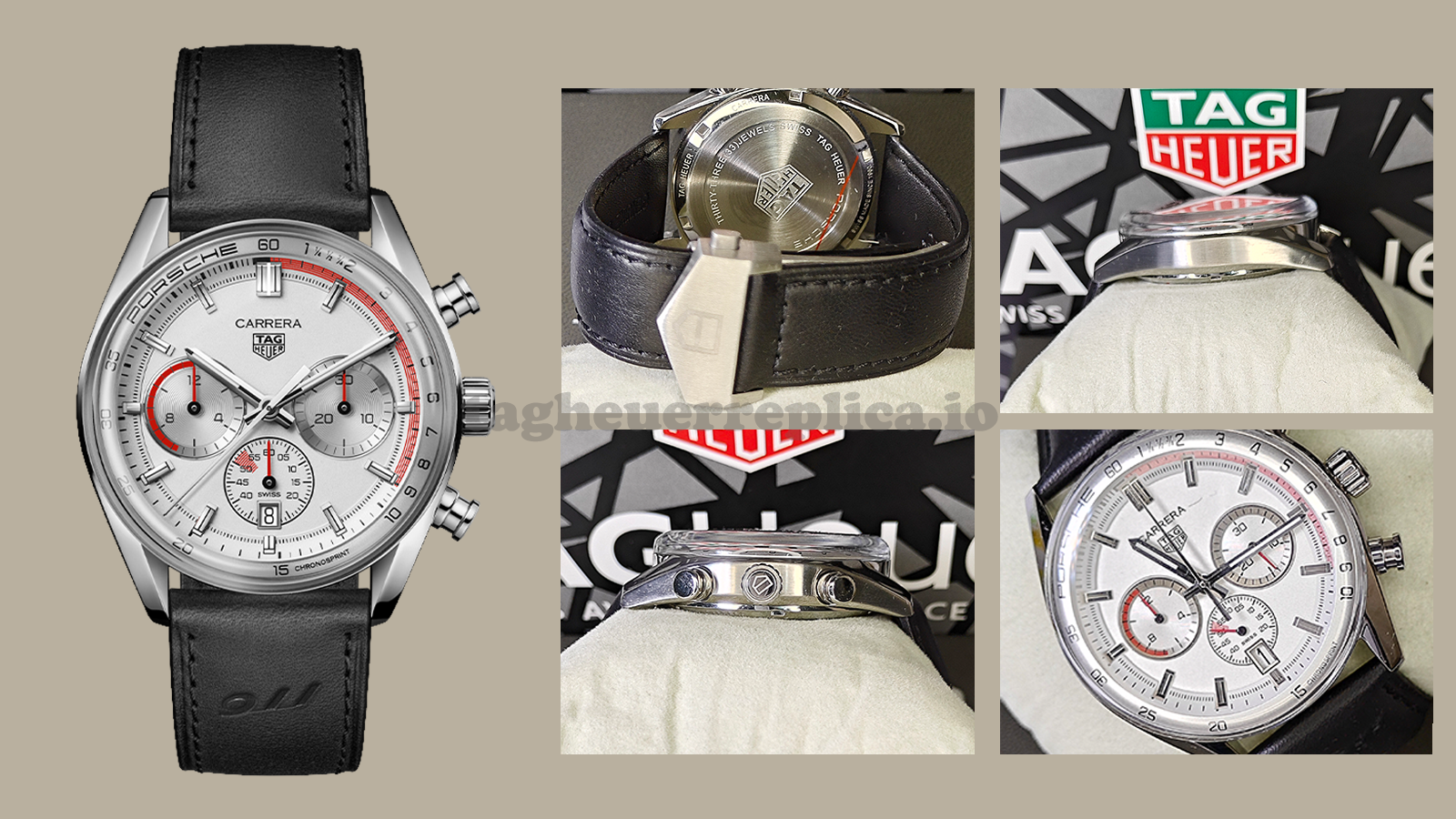 레플리카 TAG Heuer Formula 1 CBS2011.FC6529 42mm 은색 그레인 다이얼 - 상세 이미지