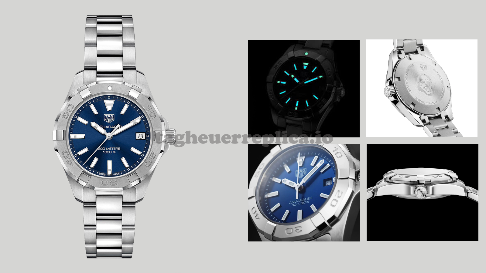 Replica TAG Heuer Aquaracer WBD1312.BA0740 32mm Blue Sunburst Dial - Detailed image