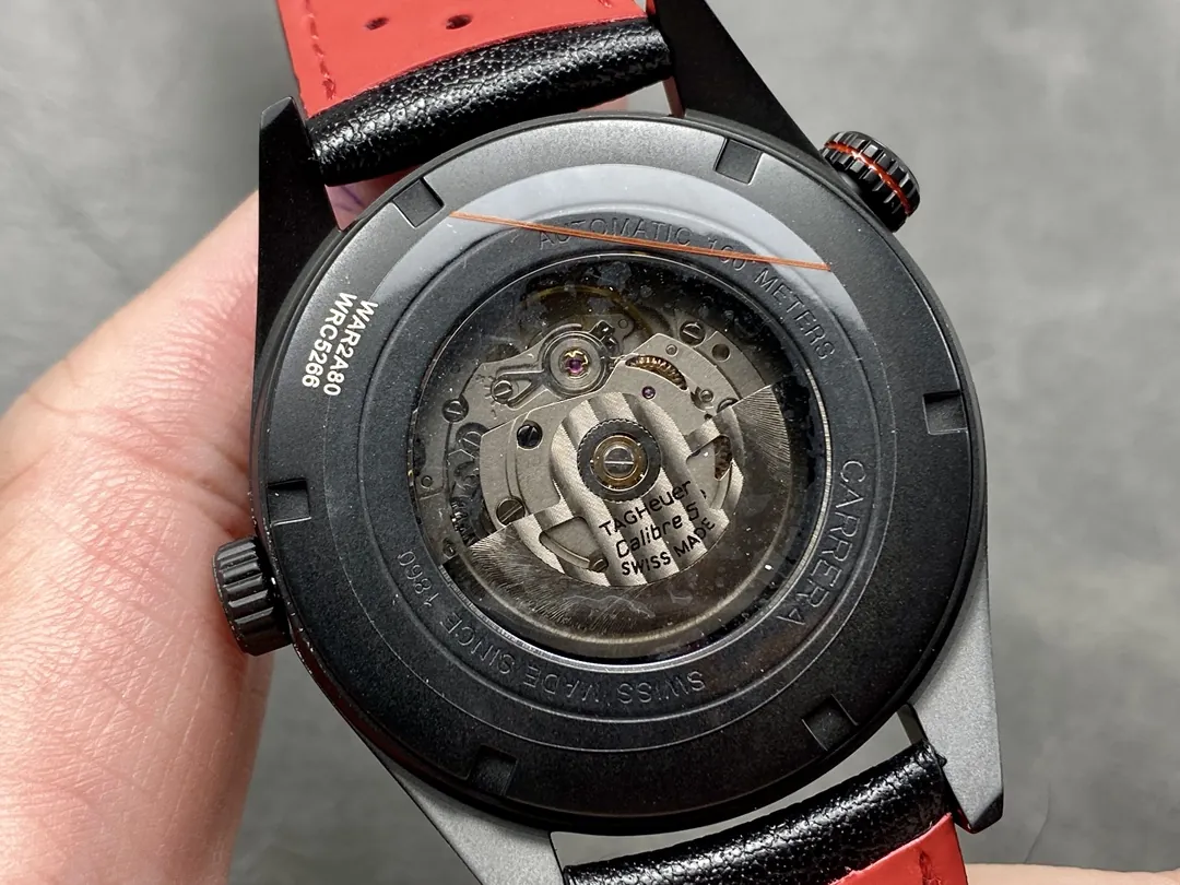 TAG Heuer Carrera Men's Black Watch back