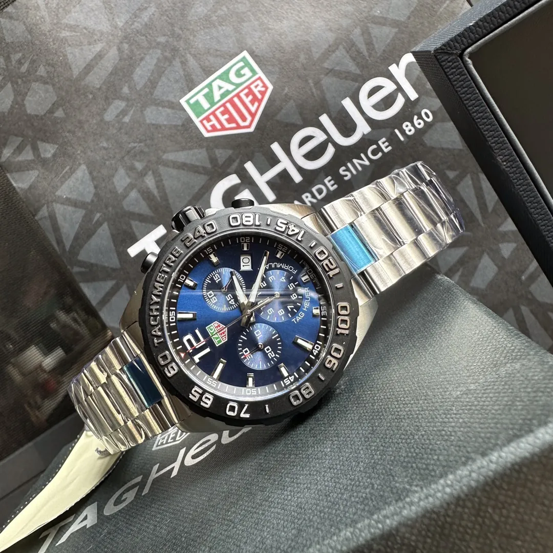 TAG Heuer Formula 1 Chronograph Blue Dial SIDE
