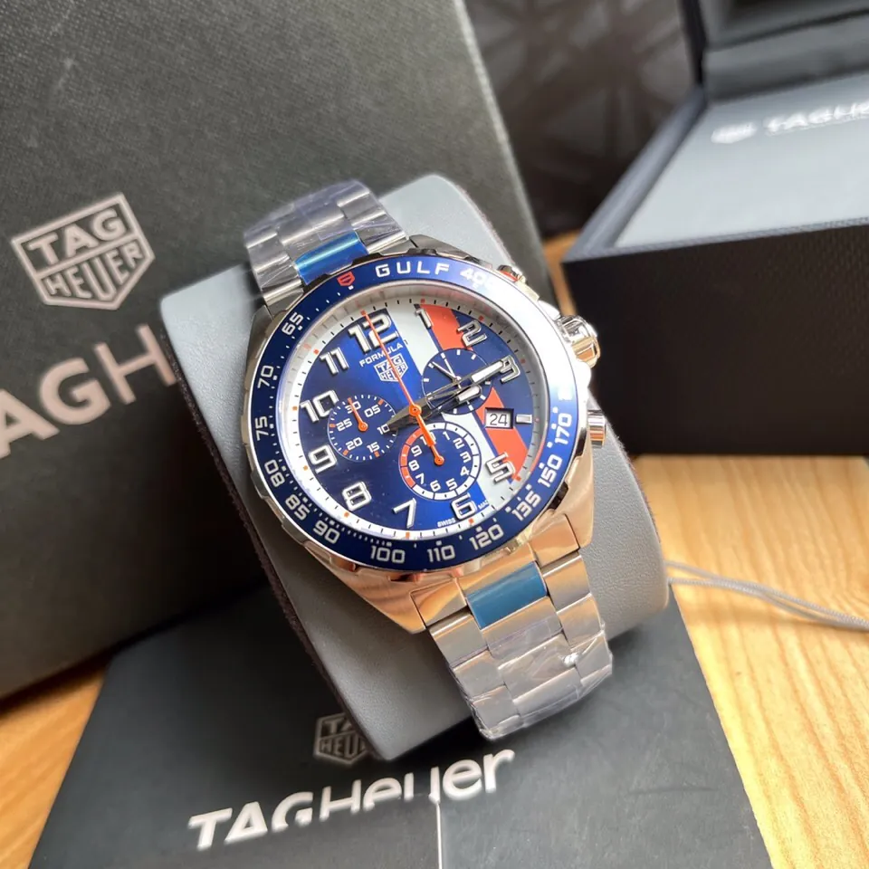 TAG Heuer Formula 1 Gulf Special Edition front