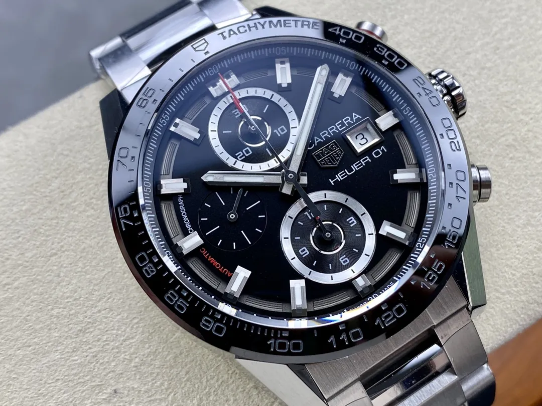 TAG Heuer Carrera Heuer 01 43 mm Steel & Ceramic Watch detail