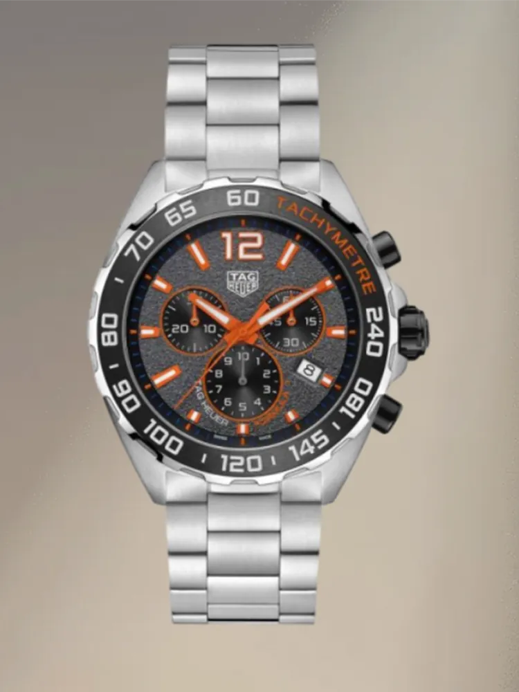 TAG Heuer Formula 1 43mm Men's Watch Black and Orange Dial