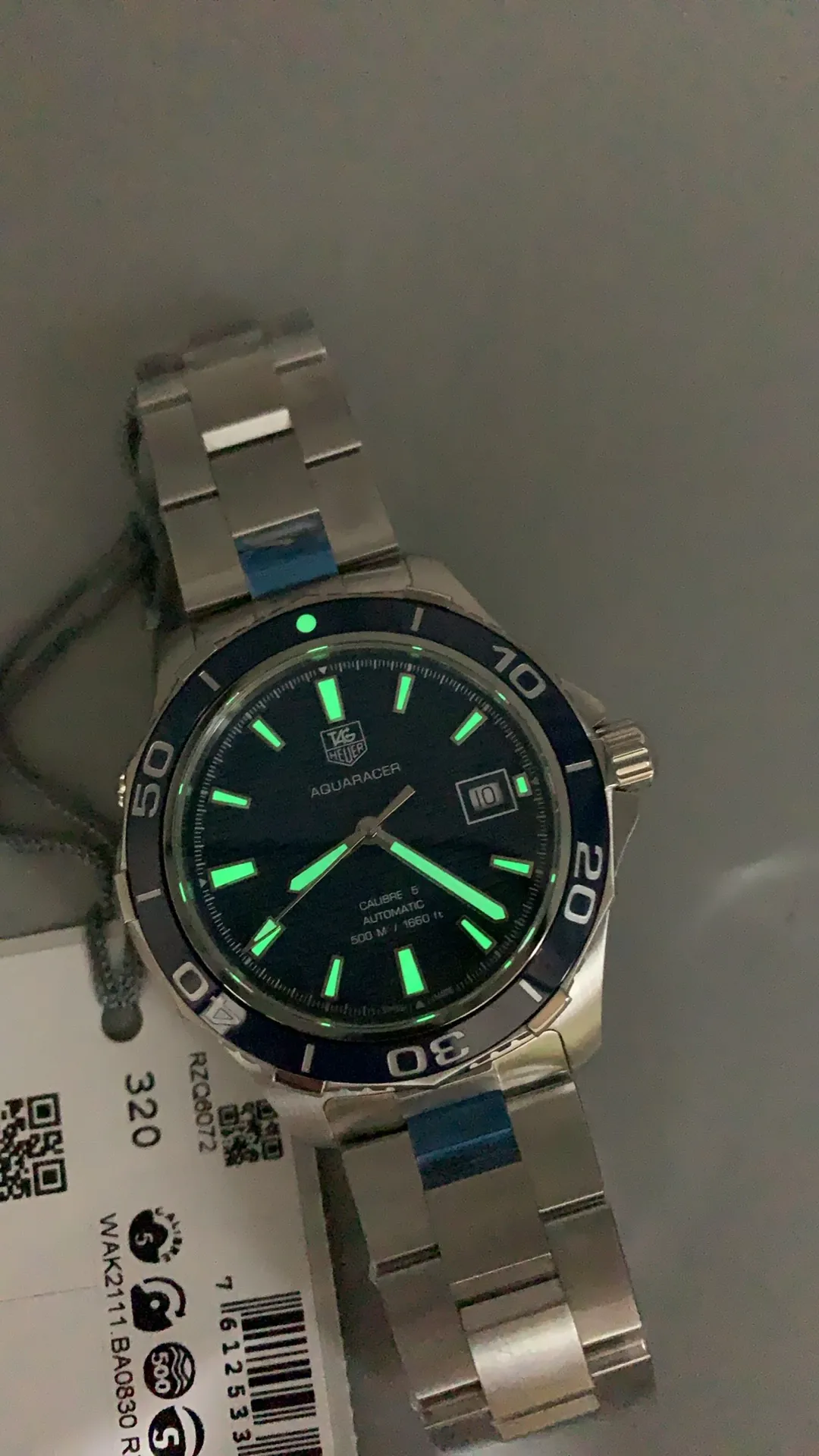 TAG Heuer Aquaracer Calibre 5 500M WAK2111.BA0830 Replica Watch - luminous