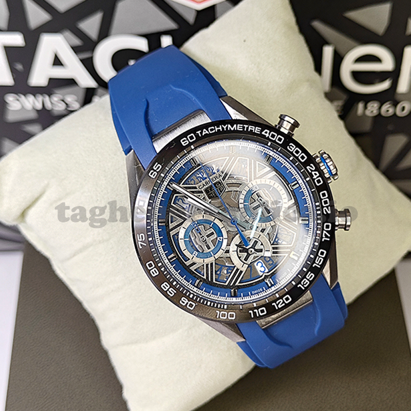 Replica TAG Heuer Carrera CBU2081.FT6274 44mm Extreme Sport Skeleton Titanium TH20-00 Automatic Chronograph Watch - Front 2
