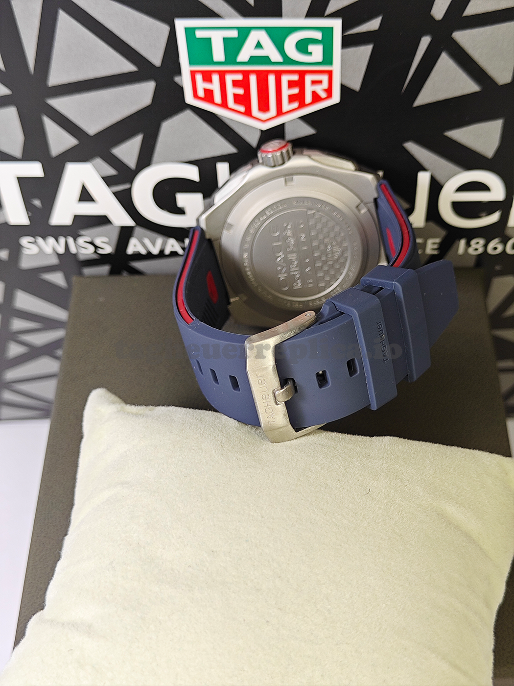 Replica TAG Heuer Formula 1 CBZ2080.FT8091 Oracle Red Bull Racing 20th Anniversary 44mm Calibre 16 Sport Watch - Back
