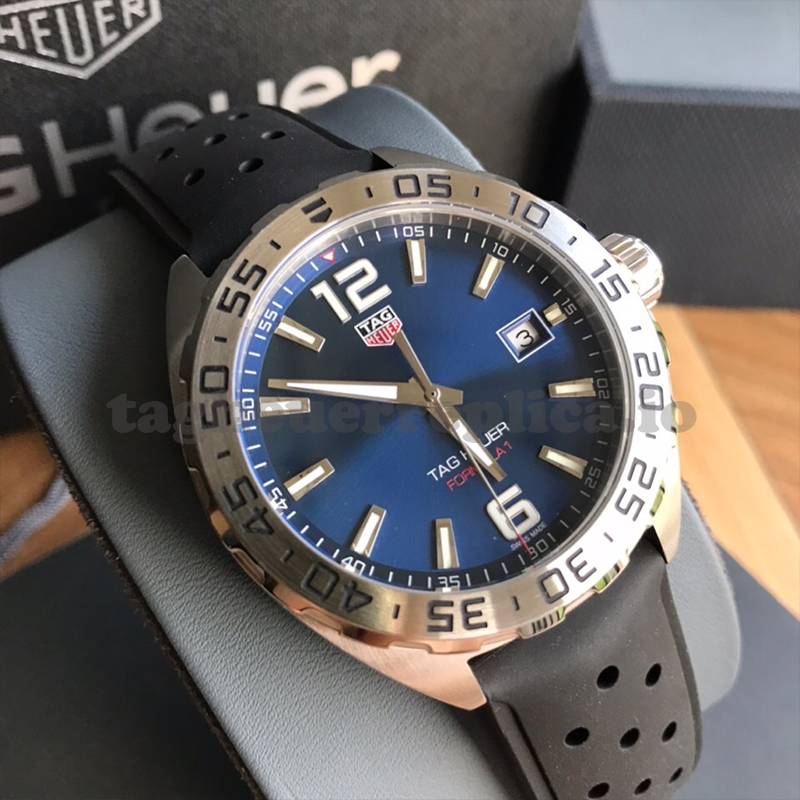 Replica TAG Heuer Formula 1 WAZ1118.FT8023 44mm Blue Sunburst Dial - Front 3
