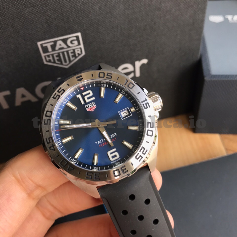 Replica TAG Heuer Formula 1 WAZ1118.FT8023 44mm Blue Sunburst Dial - Front 2
