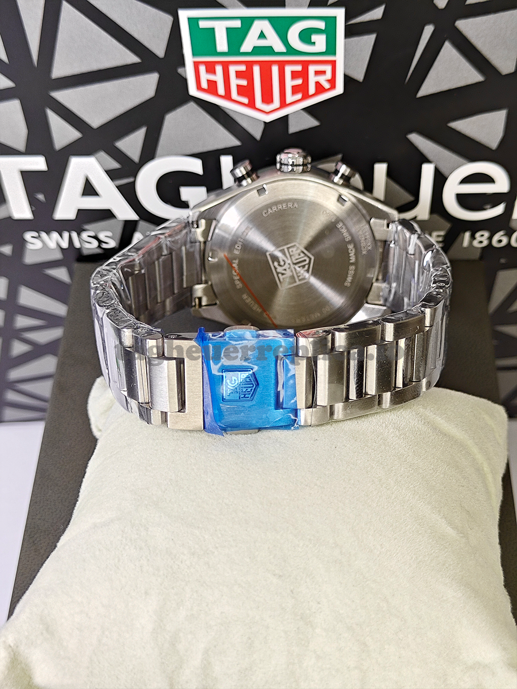 Replica TAG Heuer Carrera CBN2A1A.BA0643 44mm Blue Brushed Dial - Back
