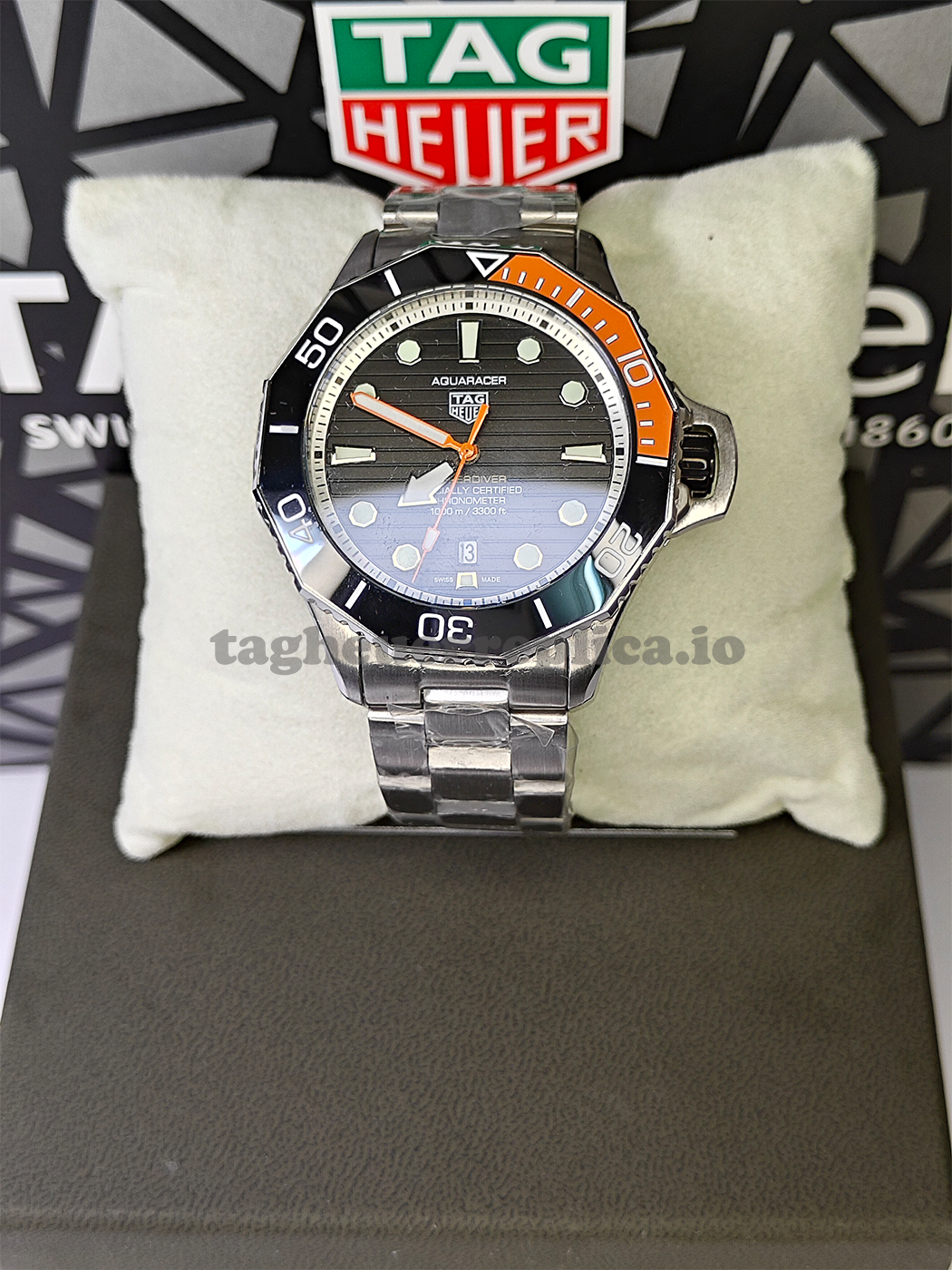 Replica TAG Heuer Aquaracer WBP5A8A.BF0619 45mm Black Dial - Front 1
