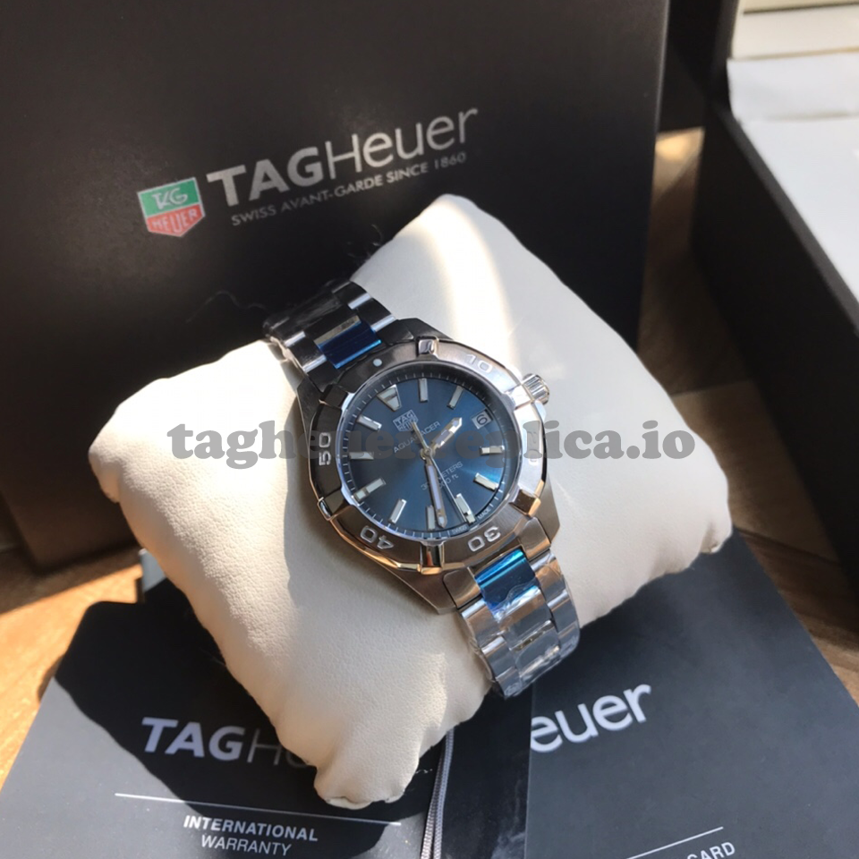 Replica TAG Heuer Aquaracer WBD1312.BA0740 32mm Blue Sunburst Dial - Front 3
