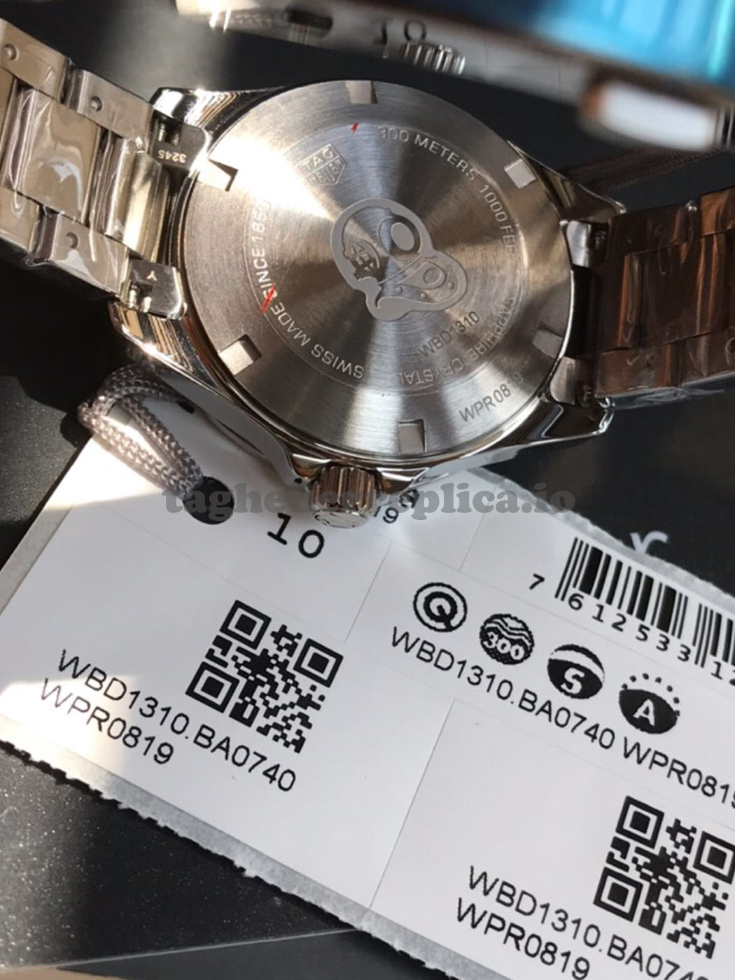 Replica TAG Heuer Aquaracer WBD1310.BA0740 32mm Black Sunray Dial - Back
